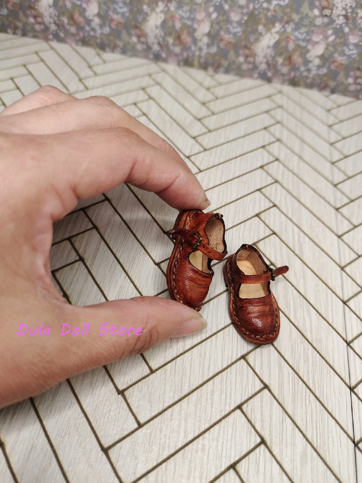 Dula Doll Japanese hand-dyed and distressed small leather shoes Blythe ob24 ob22 little fish body Bjd Doll Accessories