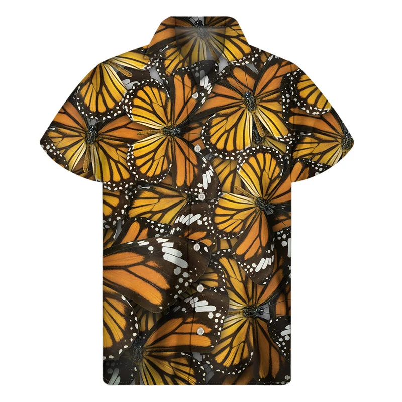 

Butterfly 3D Printed Hawaiian Shirts Men Women Casual Fashion Streetwear Lapel Short Sleeve Beach Shirt Tops Blouse Man Clothing