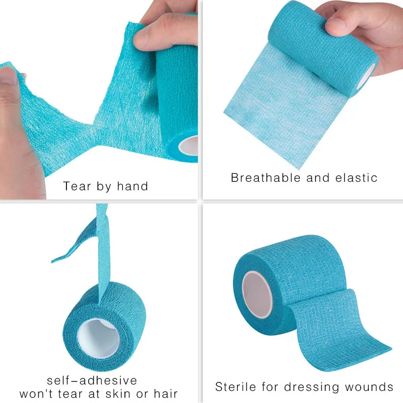 1 Rolle bunte selbst klebende elastische Bandage Handgelenk Ellbogen Knie Handgelenk Knöchel wickel für Sport band Sport band Medical Foam Strap