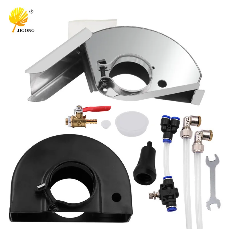 Angle grinder plus water protective cover, water and electricity slotting, no dead angle protective cover, double-sided atomizat