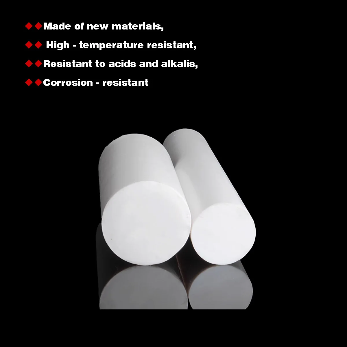 Dia 1/2/3/4-70mm PTFE Rod Polytetrafluoroethylene Rod PTFE Plastic King Brand New Material Cylindrical Rod Length 200/500/1000mm