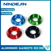 10 Uds. Arandelas avellanadas de copa cónica de aleación de aluminio anodizado M2-M8 arandelas de cabeza de copa juntas cuña para tornillo RC/PC/Drone/piezas de juguetes