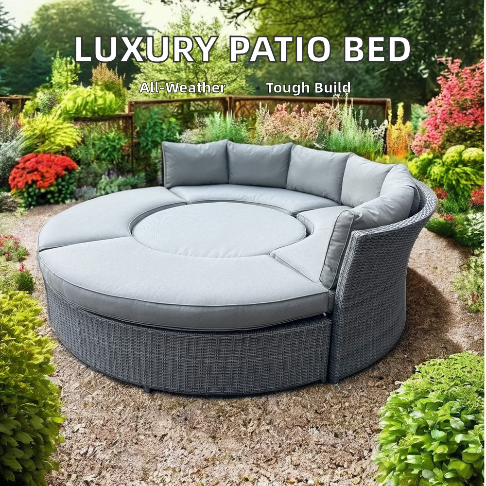 أثاث حدائق فاخر، سرير دائري من - مراجعة Outdoor Daybed Furniture وسعره