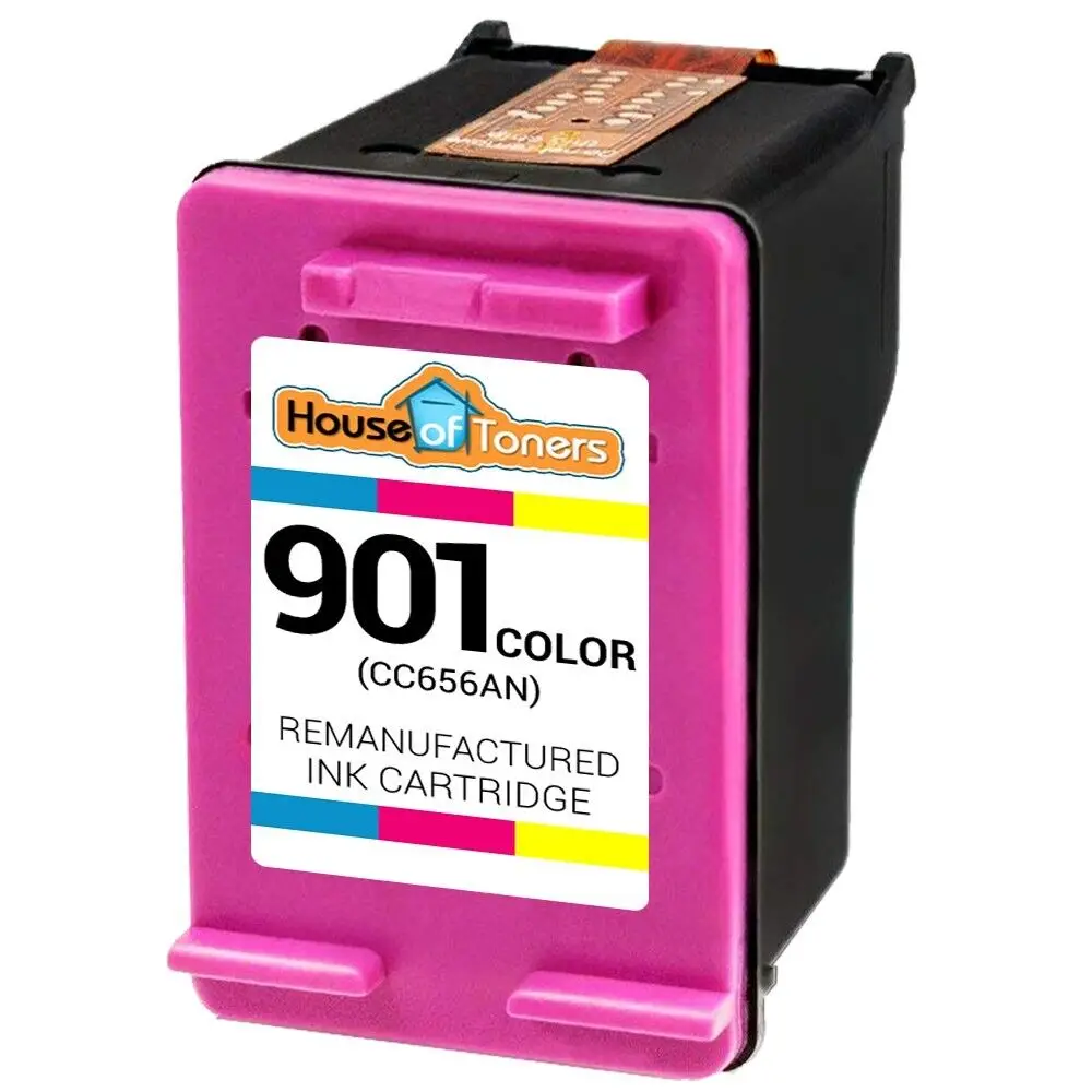 2แพ็ค901XL CC654AN CC656AN ตลับหมึกสำหรับ HP Officejet J4660 J4680 4500