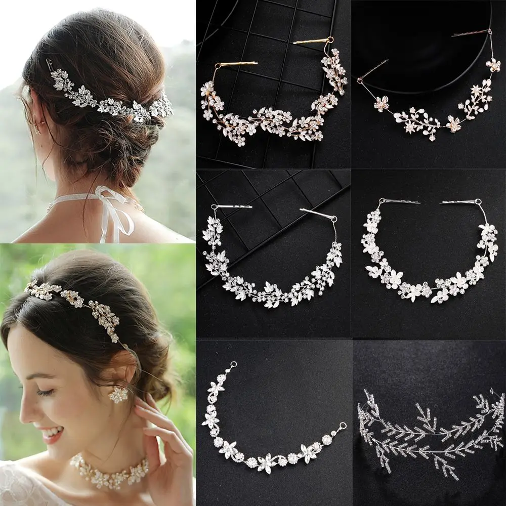 

Hair Decoration Women Headpiece Headwear Tiara Bridal Flower Hairband Bridal Headband Rhinestone Flower Headband Hair Jewelry