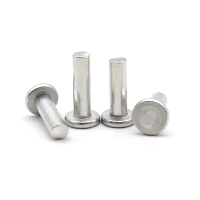 M2 M2.5 M3 M4 M5 M6 M8 Flat Head Aluminium Rivets Flat Round Head Solid Hand Drive Knockout Rivets