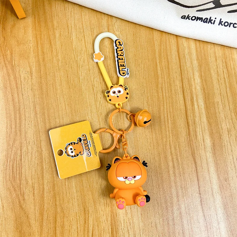 Cartoon Anime Garfield Pendant Cute The Movie Baby Garfield Keychain Kawaii Garfield Doll Girl Boys Bag Pendant Gift Wholesale