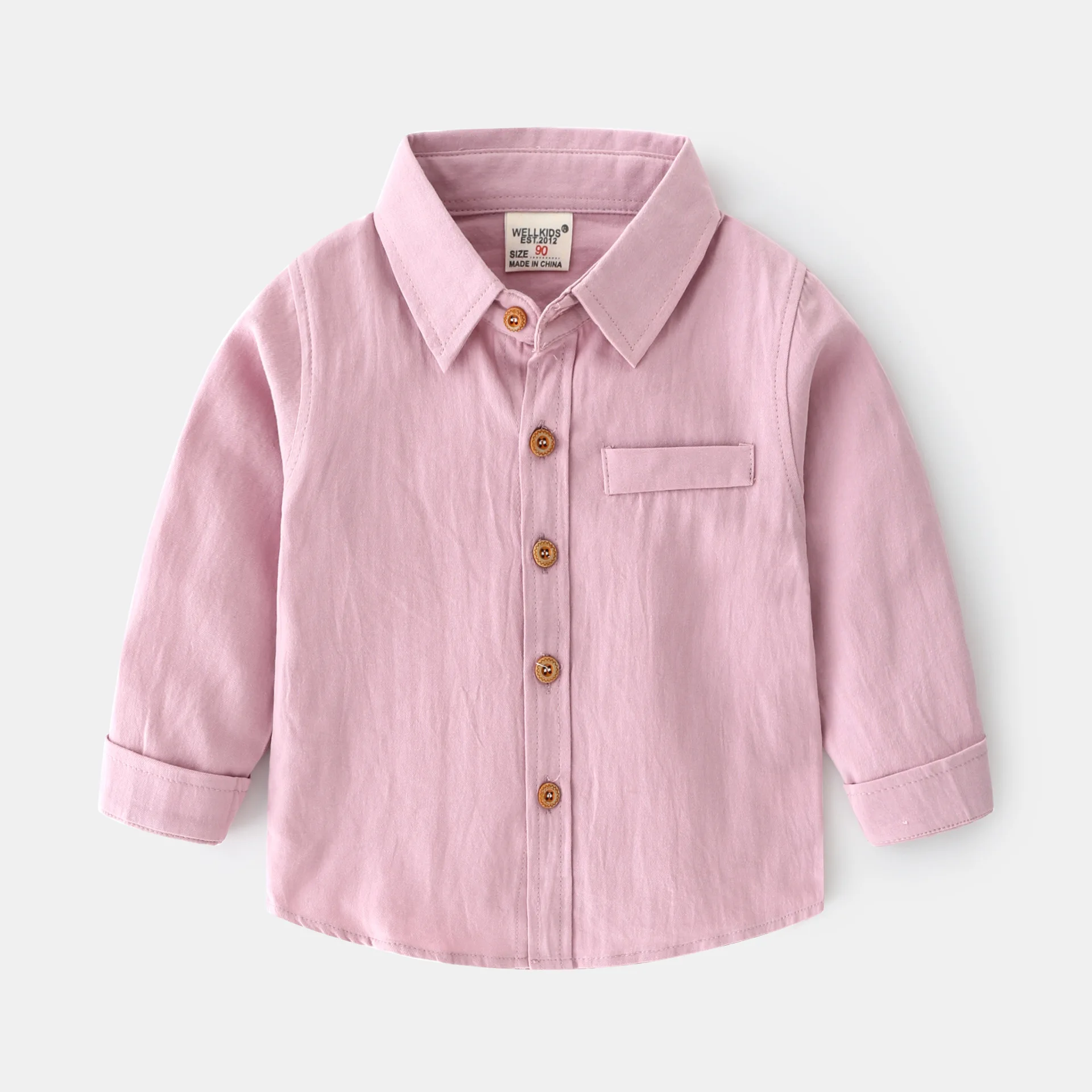 Cute Yellow Shirts for Boys Girls Clothes Cotton Long Sleeve Toddler Children Shirts Collar Korean Kids Shirt Baby Bottom Shirt - view 6