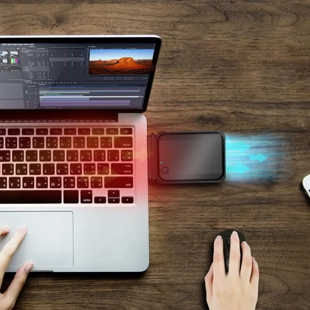 Für Laptop USB Tragbare Wärmeableitung Luft Externe Extrahieren Lüfter für Laptops