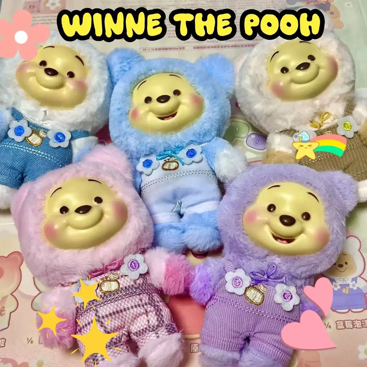 

Original Disney Winnie the Bear Blind Box Candy Serie Cute Vinyl Face Pendant Puppy Bear Doll Trendy Toy Birthday Christmas Gift
