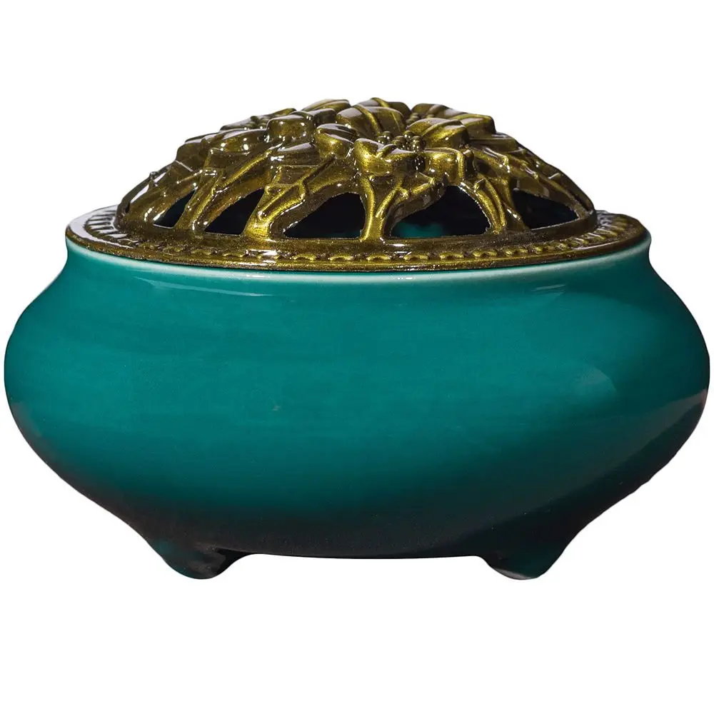 Retro Ceramic Mosquito Coil Incense Burner Large Sandalwood Incense Burner Aromatherapy Wormwood Mosquito Repellent Stove