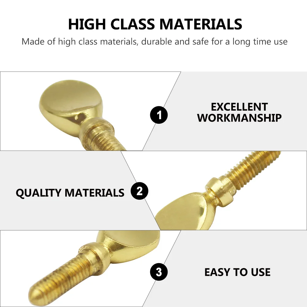 

3pcs Saxophone Screws Sax Replacement Part Golden Durable Metal Sax Replacement Part Repair Tool Musical Instrument Accessory