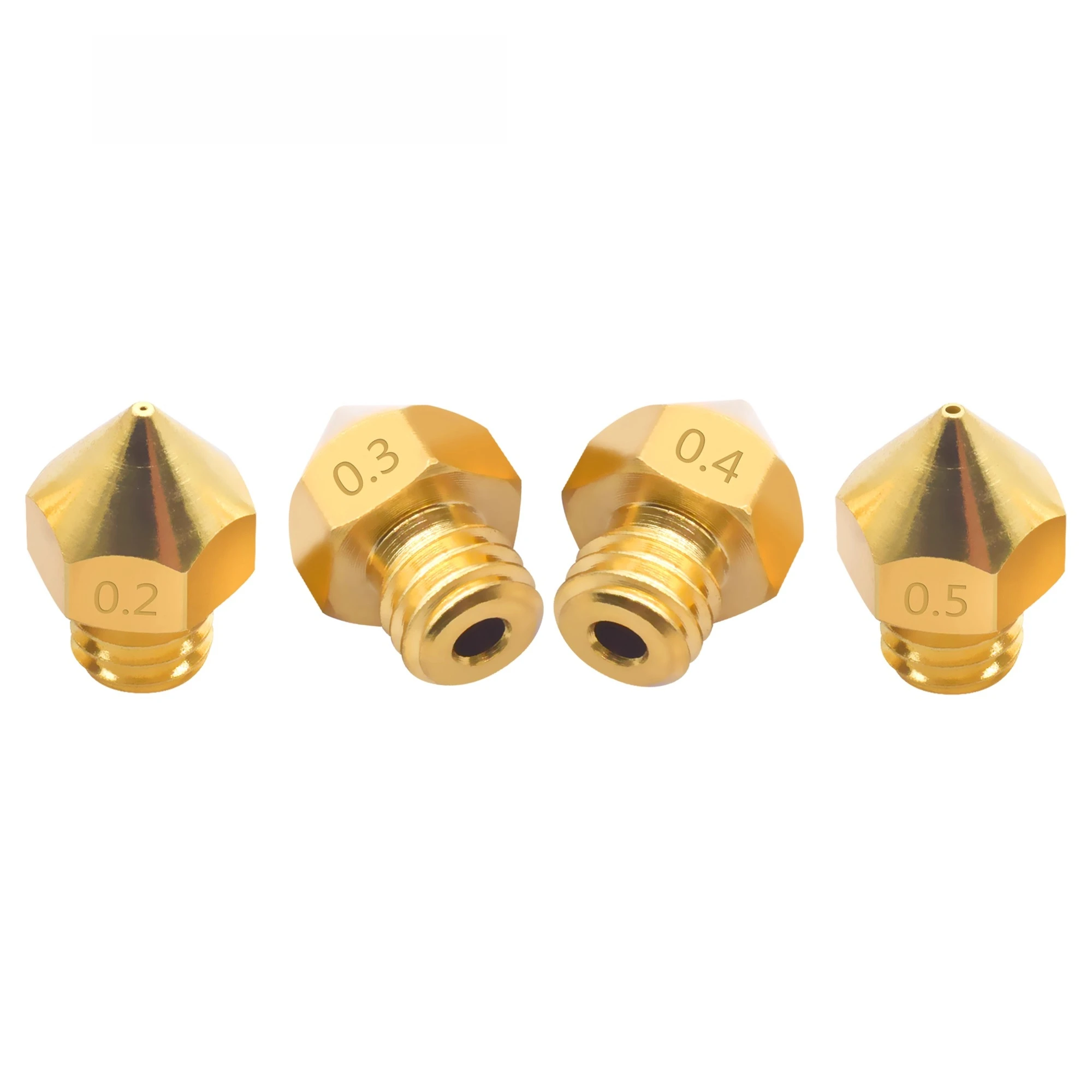 5/10 ชิ้นอุปกรณ์เสริมเครื่องพิมพ์ 3D หัวฉีดทองเหลือง Makerbot Mk8, หัวฉีด 0.3/0.4/0.5,หัวพิมพ์ CR10 หัวฉีดพลาสติก 1.75 มม.