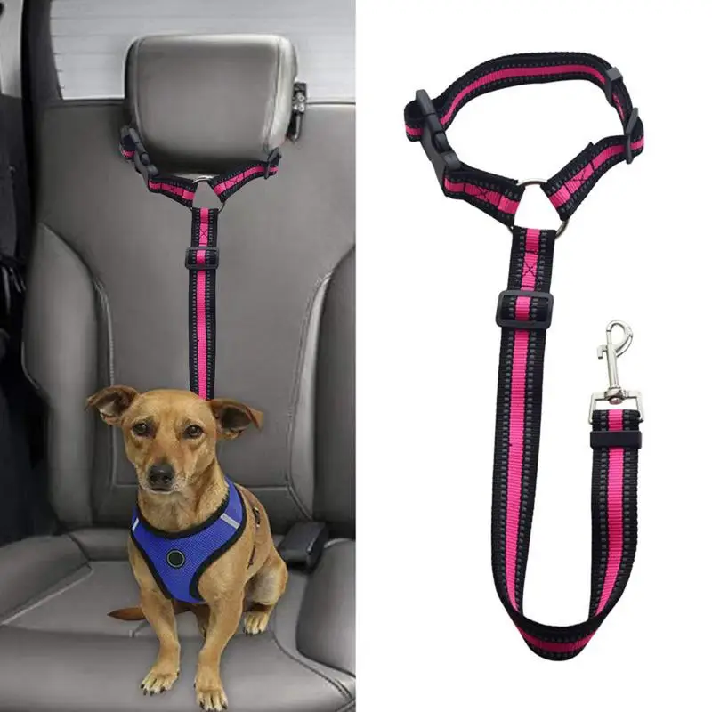 New Adjustable 2 In 1 Hand Free Car Pet Leash For Dog Walking Running Jogging Waist Belt Chest Reflective Strap Traction Rope