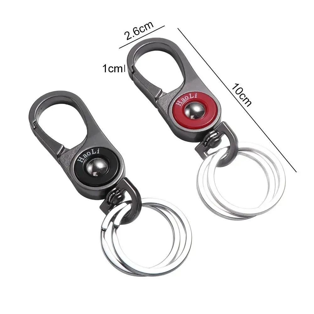 

Zinc Alloy Titanium Carabiner Key Clip Business Style Electroplating Titanium Car Keychain Anti-rust Smooth Titanium Keyring