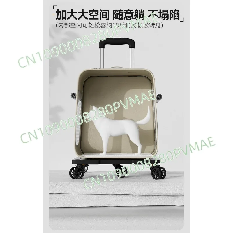 

Водонепроницаемая кожаная сумка на колесиках для домашних животных — большая космическая будка на плечо для использования на открытом воздухе для собак