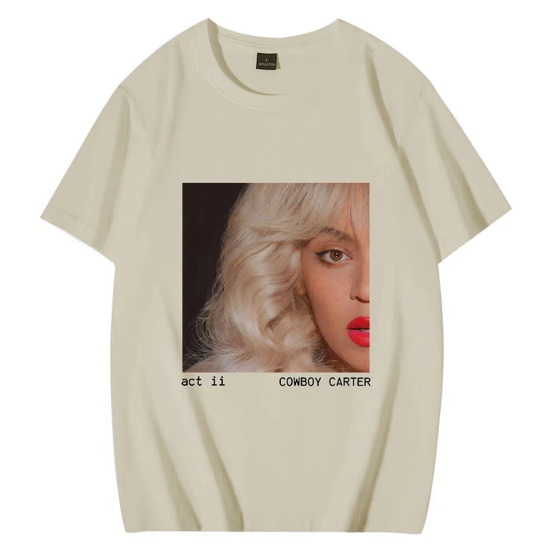 

Vintage Style Beyoncé Act II Cowboy Girl Album T Shirt Men Women High Quality streetwear Loose Short Sleeve Cotton Unisex Tees