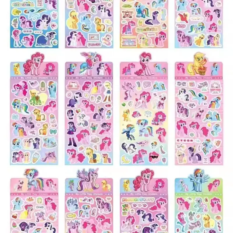 Little Pony Laser Sticker Set Girl Children'S Cute Cartoon Material Sticker For Office Stationery And School Supplies Decoration view 4