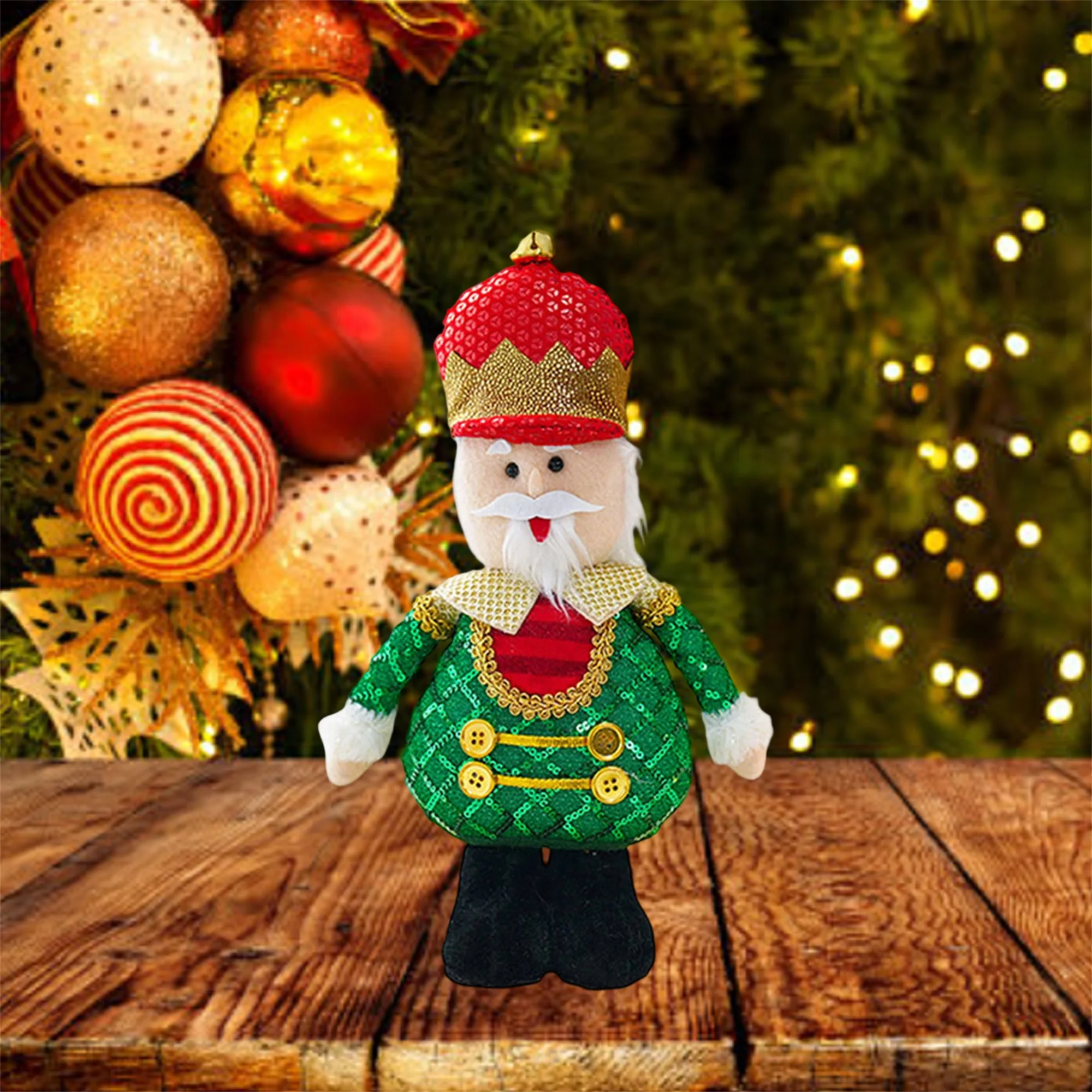 

Рождественский плюшевый декор, мягкие игрушки с блестками и оленями, настольные украшения для дома, праздничные праздничные украшения