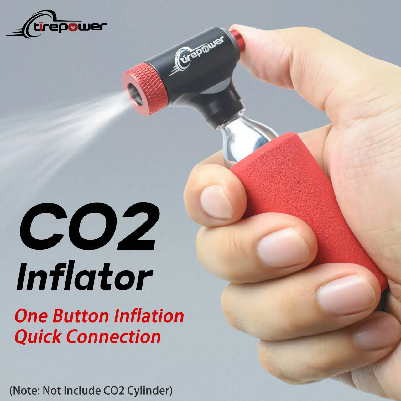 

Mini CO2 Inflator Easy Operate Quick Easy Inflator Presta Schrader Valve Compatible Bicycle Tyre Pump for Road Mountain Bikes