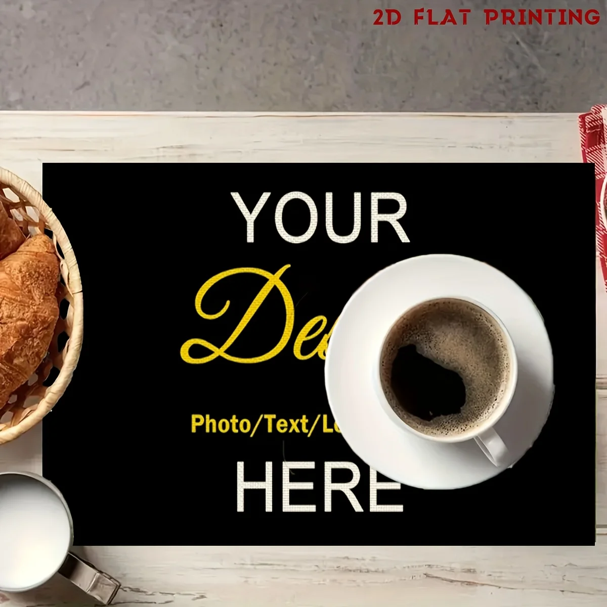 1PC Custom Photo Placemats Designed for Dining Tables, Ideal for Kitchen and Event Decorations