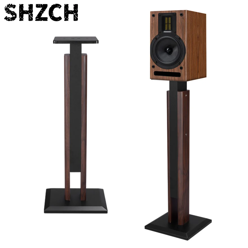 Adjustable Wooden Speaker Stand for HiFi Studio Monitor - Professional Sound System Stand, Floor Audio Stand, Computer Stand