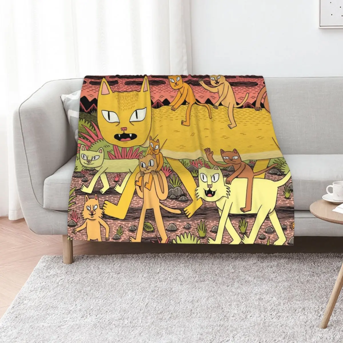 

Cats Throw Blanket Polar Luxury Designer Flannels Soft Plaid Blankets