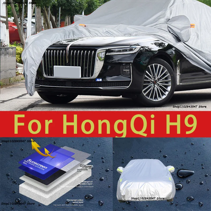 

For HongQi H9 Outdoor Protection Full Car Covers Snow Cover Sunshade Waterproof Dustproof Exterior Car accessories