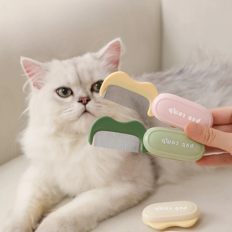 고양이 빗: 고양이 애완 동물 빗 오픈 매듭 빗 브러시 부동 머리 제거 바늘 빗 개 청소 특수 빗