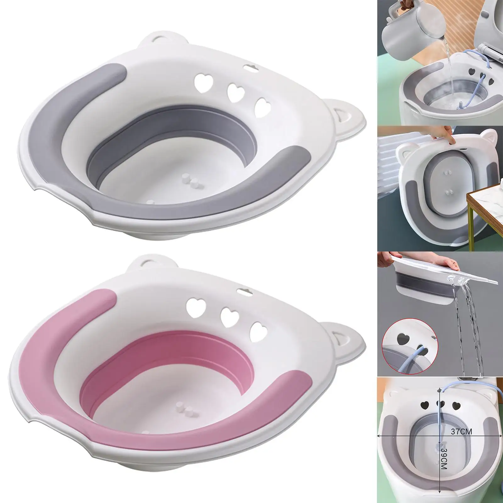 

Складное сиденье для унитаза для ванны, универсальное для унитазов для замачивания промежности