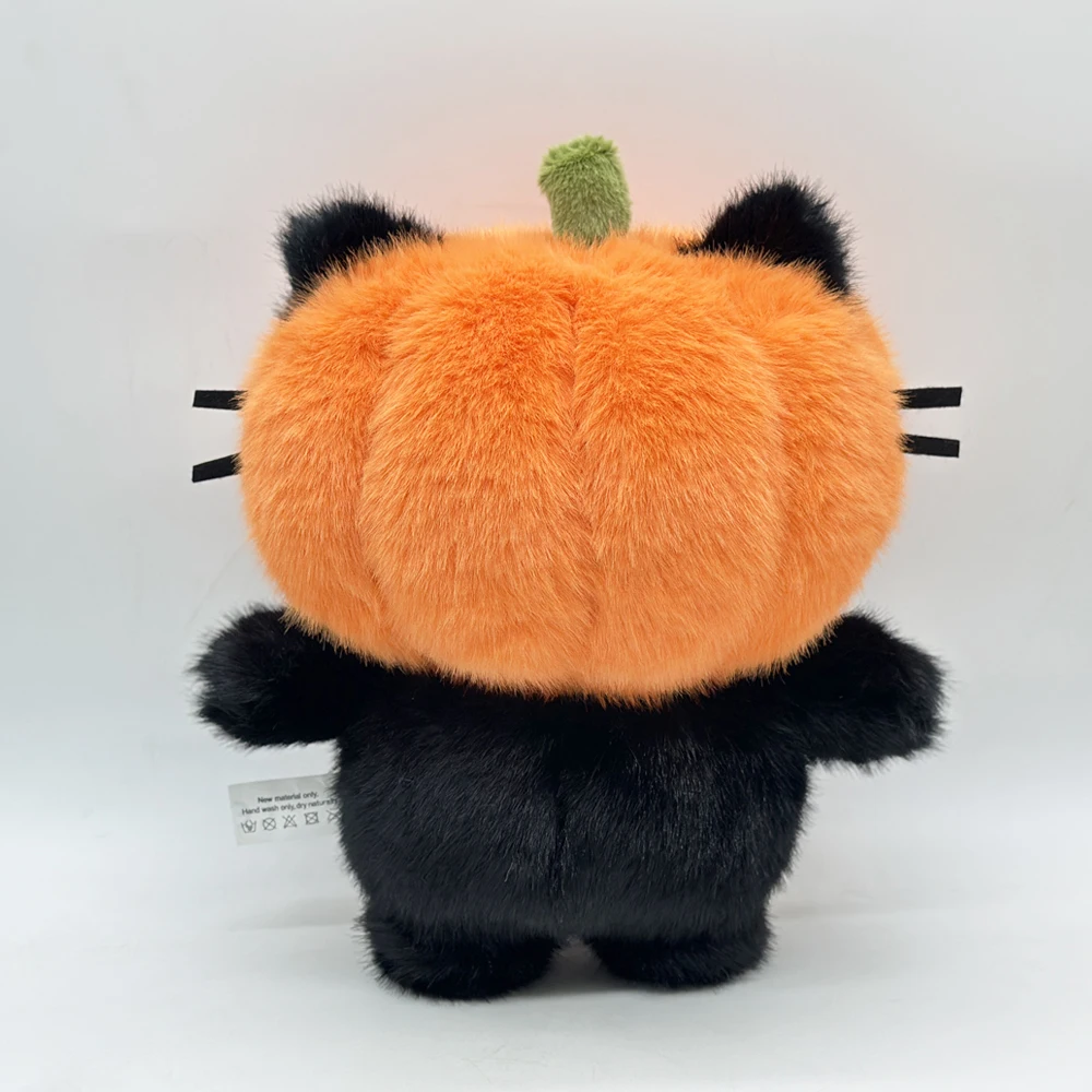 25 センチメートルぬいぐるみカボチャ猫のおもちゃ遊び心のあるオレンジ色の動物ぬいぐるみ漫画のおもちゃ男の子女の子のための誕生日クリスマスギフト ﻿
