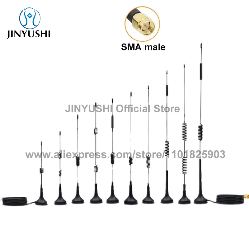 

2Pcs 4G LTE NB-IOT GSM 2G 3G WIFI 433MHz 2.4Ghz Omni Antenna Magnet Full Band RG174 SMA Male 3m For Signal Booster Repeater