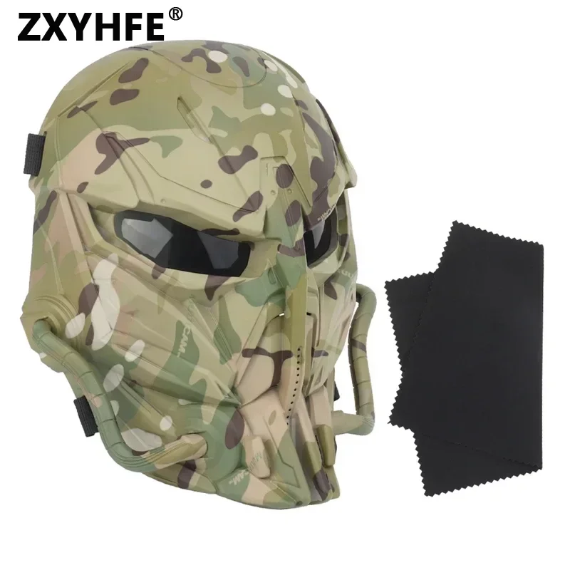 

ZXYHFE Tactical Hunting Chastener Full Face Mask CS Safety Paintball Accessories Shooting Protective Airsoft Sports Equipment