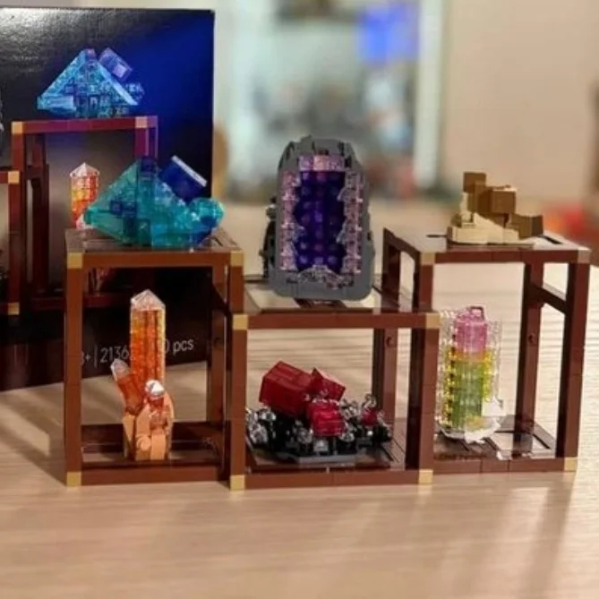 

Набор строительных блоков Disney Minerals 21362, 880 деталей, креативная модель коллекционера природных камней, игрушка-конструктор для детей, рождественский подарок