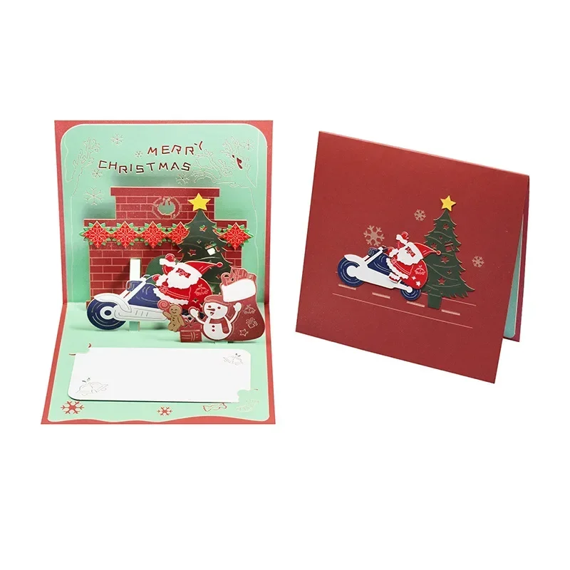 

Christmas Card Pop Up 3D Greeting Card New Year Merry Christmas Cards Winter Gift Pop-Up Cards New Year Greeting Cards
