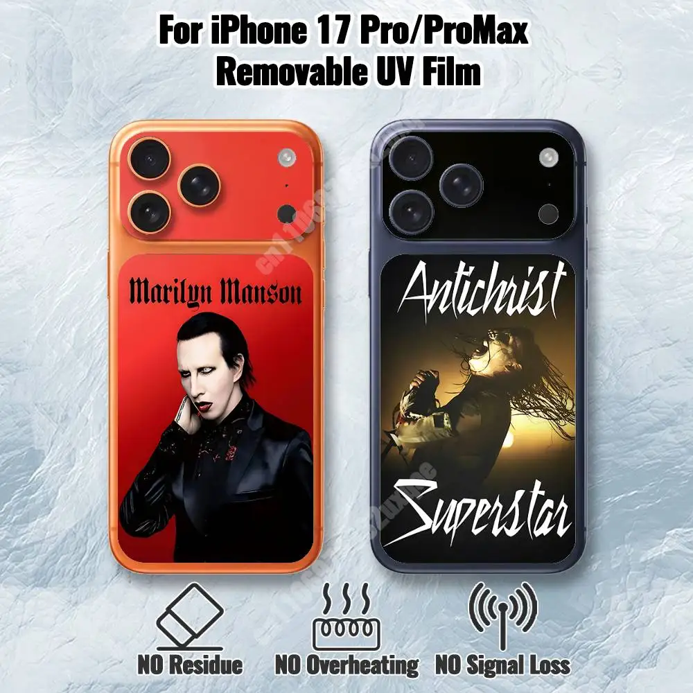 

Marilyn M-Manson Antichrist Superstar Removable UV Film for iPhone 17 Pro 17 ProMax Back Cover