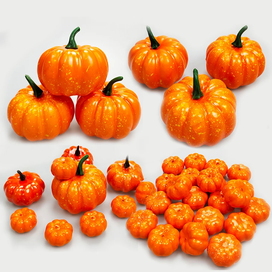 Halloween Foam Artificial Pumpkins pumpkin decorations DIY Fake Vegetables Ornament Simulation Plant Home Decor