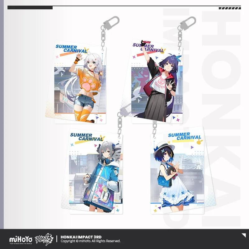 Sunsyea Honkai Impact 3rd Official Merch miHoYo Original XRJNH Series Acrylic Stand Keychain Badge Ticket Mei Bronya Kiana Seele