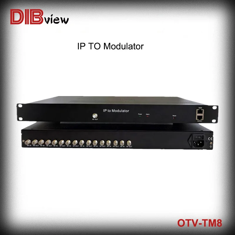 OTV-TM8 ASI Digital front-end equipment multi channel 4 or 8 DVB-T2 Tuner to RF DVBT DVBC QAM Remodulator