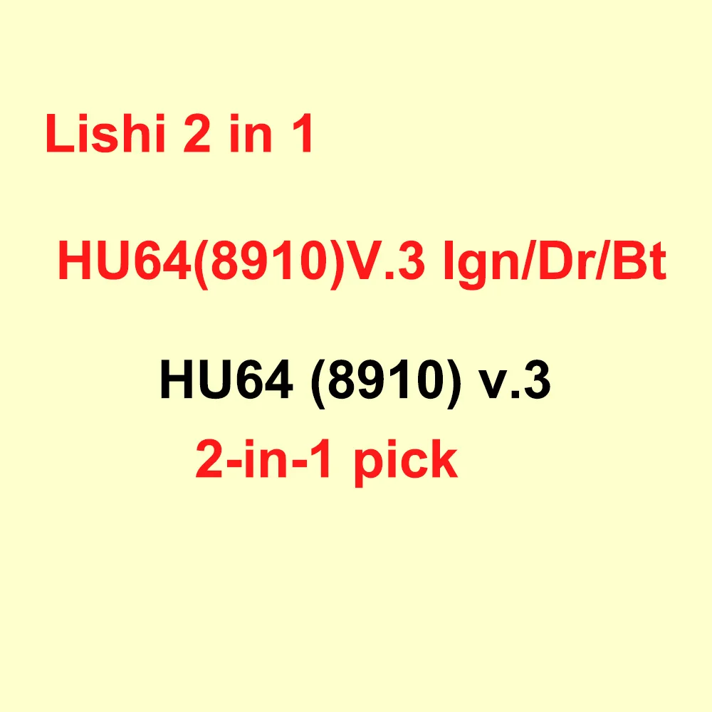 

Lishi 2 in 1 HU64(8910) V.3 Ign/Dr/Bt Lishi NEW updated HU64 2in1 Decoder and Pick is designed for Benz