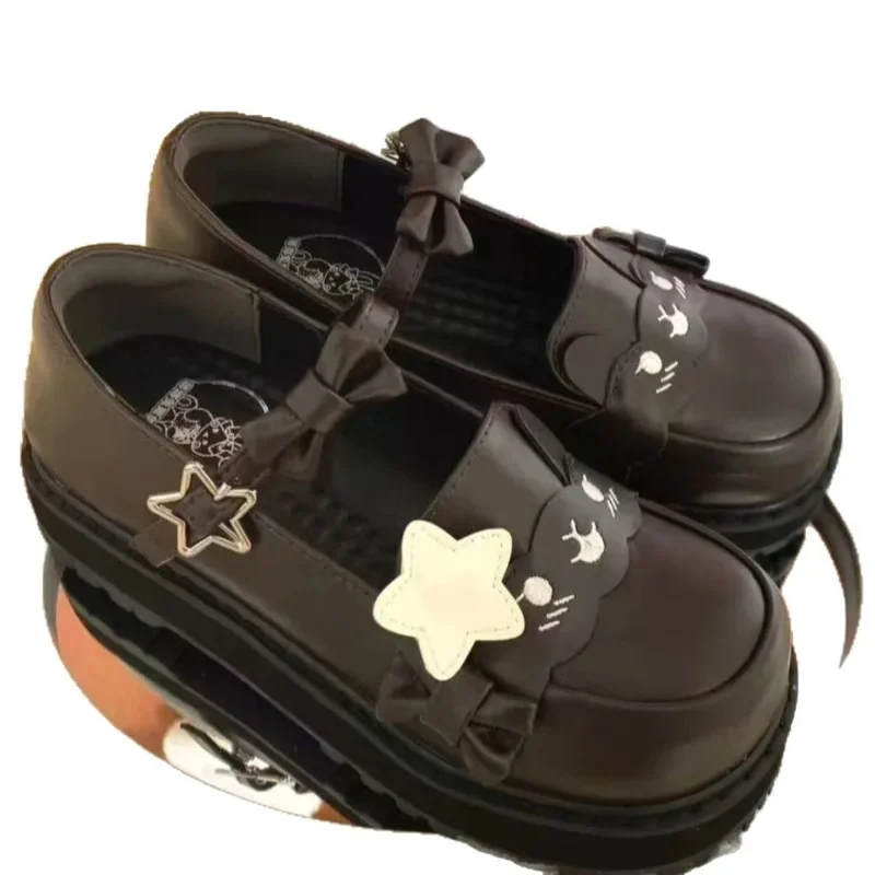 Chaussures à gâteau Y2K JK éponge japon Kawaii Love StoryTransfer série mine terrestre chaussures à semelles épaisses pour fille sous-culture chaussures à gâteau éponge