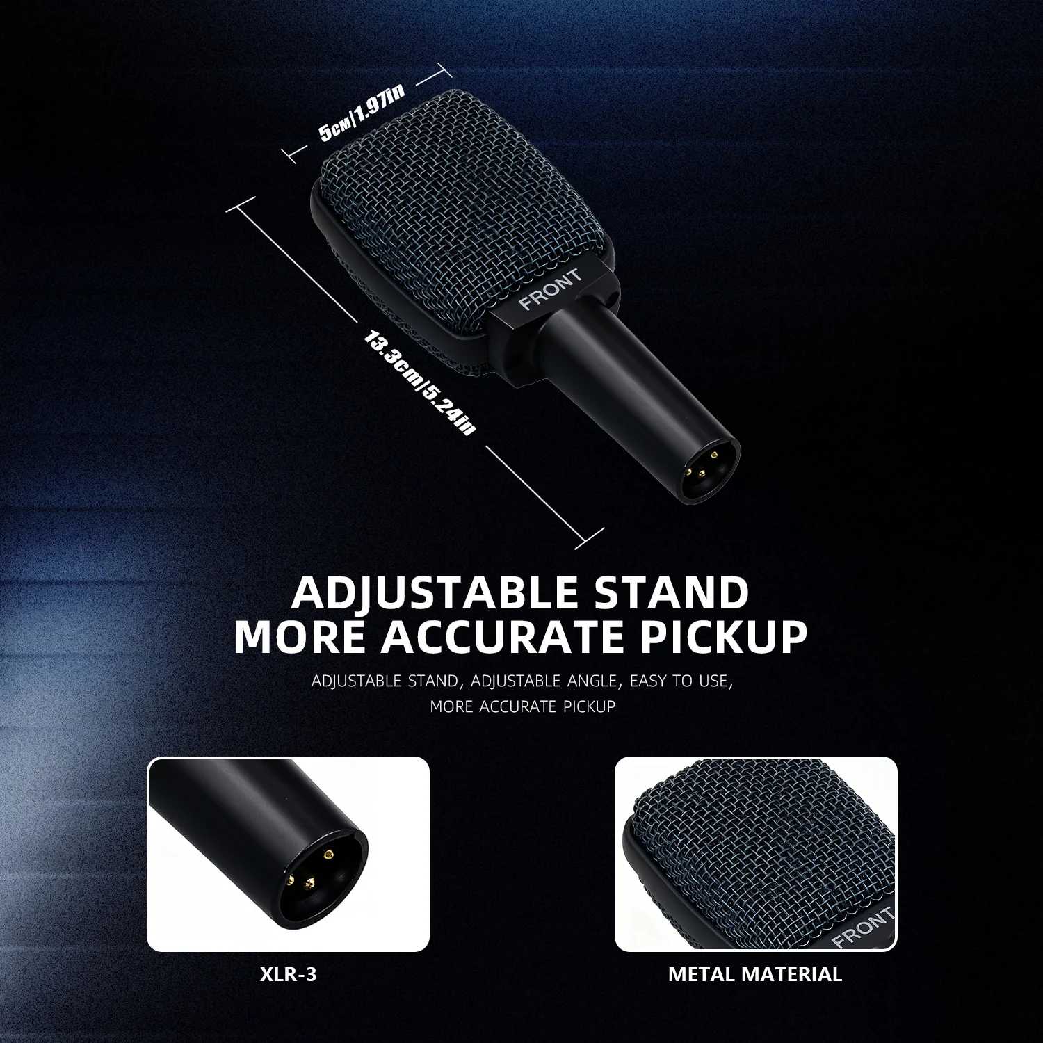 Afbeelding 5: Nieuwe 906-instrumentopnamemicrofoon Professionele dynamische drummicrofoon voor podiumprestaties Live streaming Studio Room HD Sound
