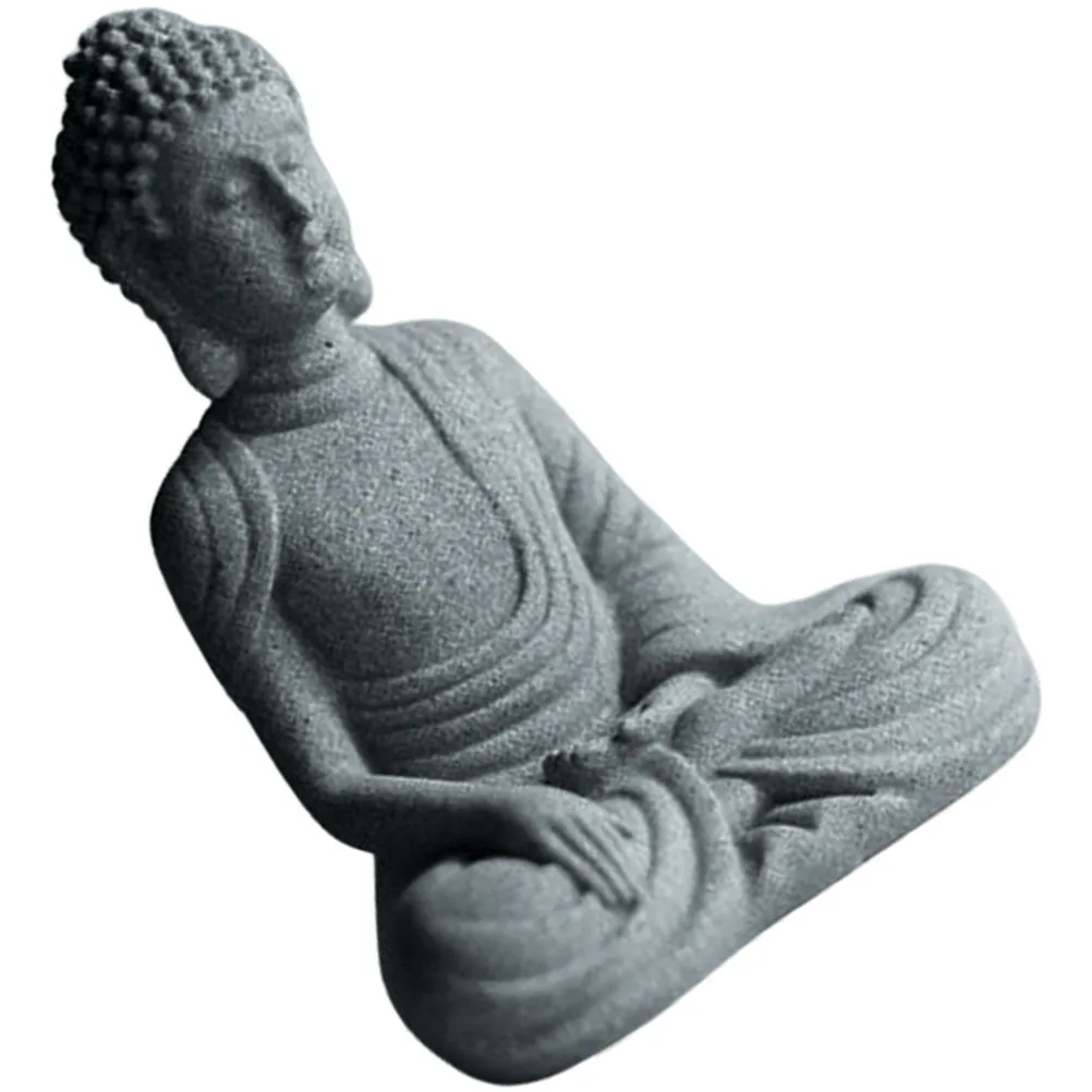 

Buddha Statue Sandstone Micro Landscaping Durable Garden Balcony Desktop Table Decor Zen Sculpture Buddha Statue
