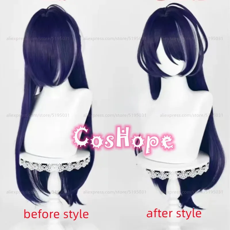 เอชเอสอาร์ แอเชรอนคอสเพลย์วิกผม 85 ซม.วิกผมยาวตรงสีม่วงสีฟ้าสีขาววิกผมคอสเพลย์อะนิเมะวิกผมสังเคราะห์ทนความร้อนวิกผม