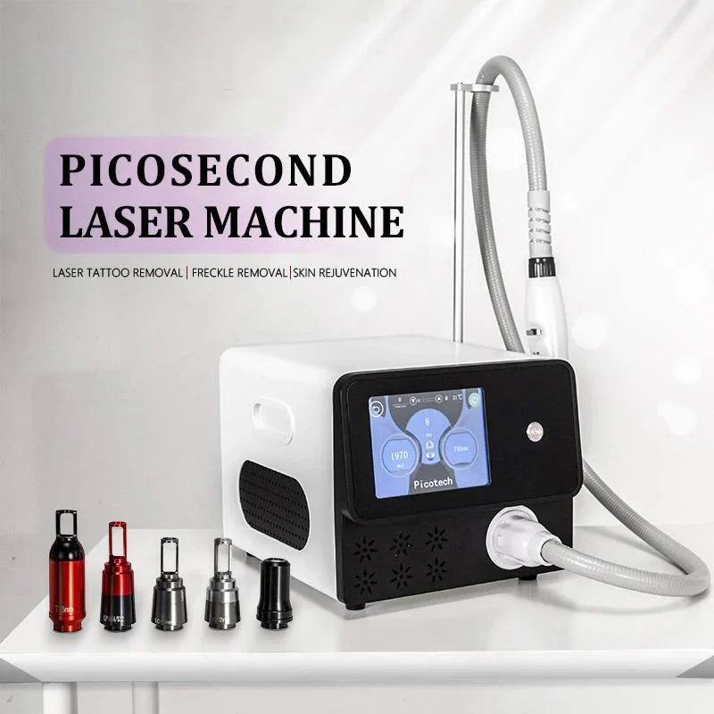 BESTE Q-Switched ND Yag Laser Tattooentfernungsmaschine 755 nm 1064 nm 532 nm 1320 nm Pico-Lasermaschine