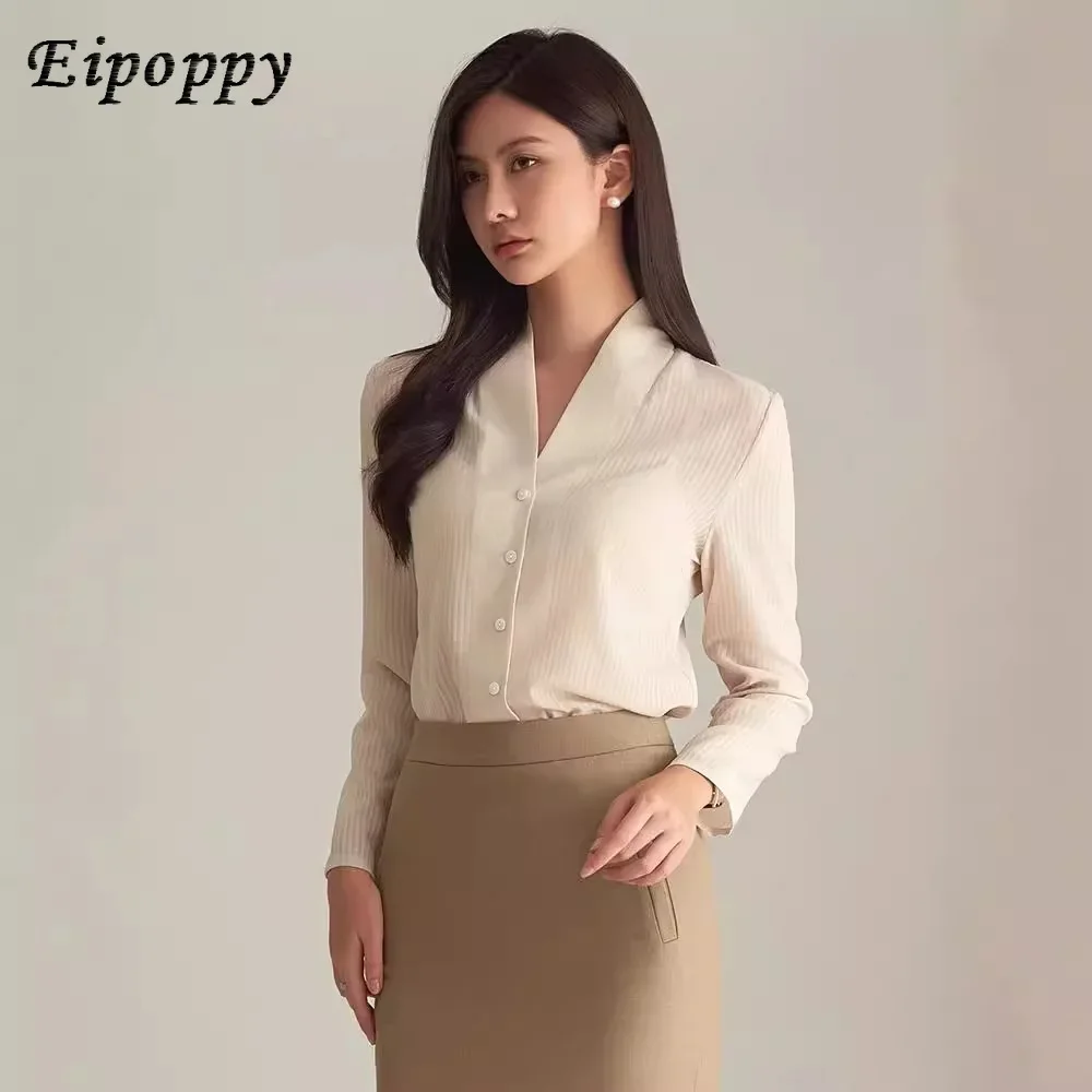 Long sleeved shirt for women, slim fit professional dress shirt