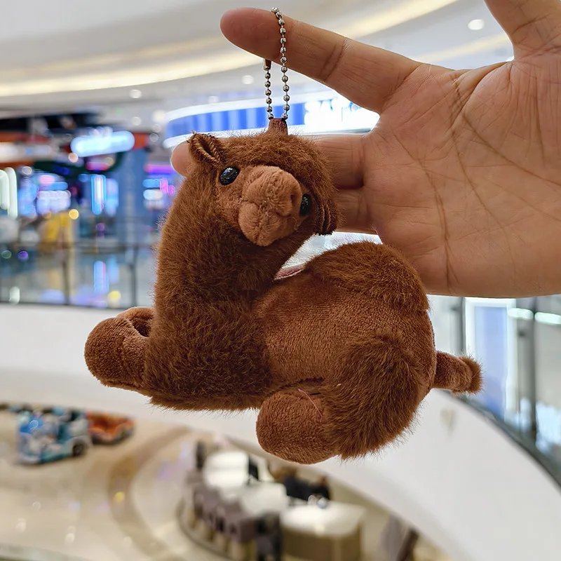 12 سنتيمتر الكرتون الجمل دمية ألعاب من نسيج مخملي المفاتيح المدرسية دمية قلادة حقيبة سيارة حلقة رئيسية سحر لينة محشوة ألعاب حيوانات الهدايا الإبداعية