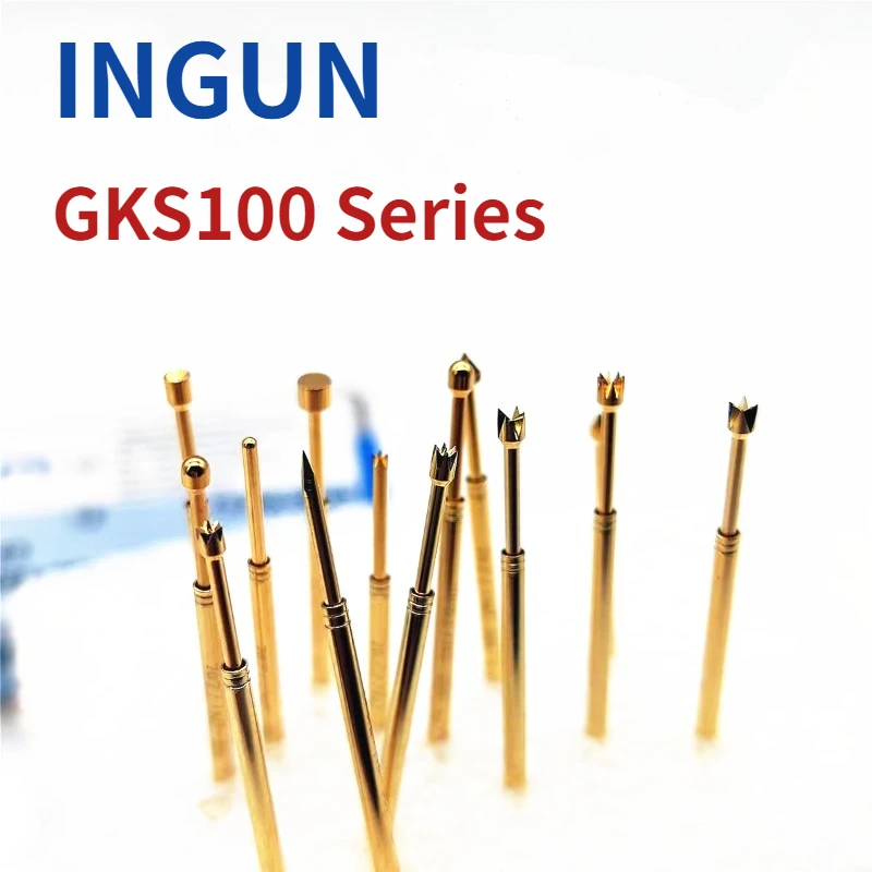Ingun Sonda Gks100 Série Banhado a Ouro Teste Agulha Sk4 Protocolo Mola Telescópica Pino Superior 100 Pcs Box