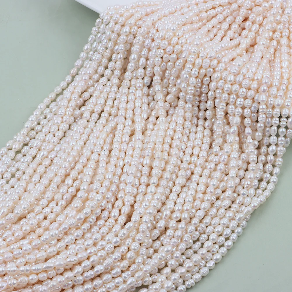 

Экономичные рисовые бусины с резьбой, натуральный пресноводный жемчуг без косточек, материал «сделай сам», работа в прогрессивном браслете, ожерелье, бусины