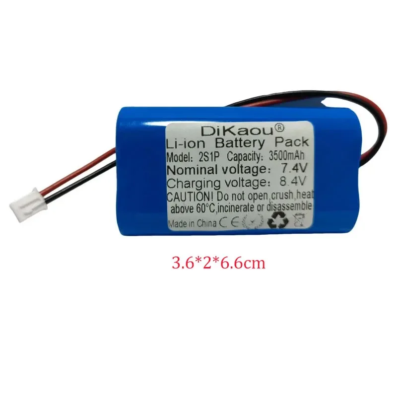 2S1P 7.4V 18650 3500mAh Rechargeable Lithium Battery Pack ForPower Tools Toys RemoteControl Car Accessories Built-in BMS